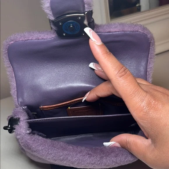 Coach Pillow Tabby Shoulder Bag 18 In Shearling - Picture 5 of 7